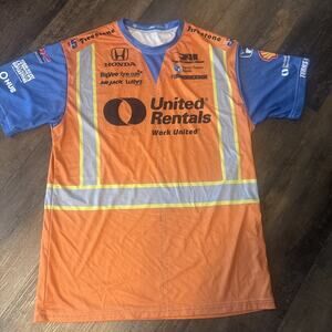 RLL Rahal Letterman Lanigan Indy Driver Team Shirt United Rentals Large
